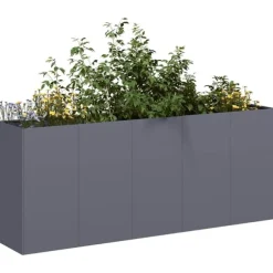 vidaXL plantekasse 200x40x80 cm koldvalset stål antracitgrå