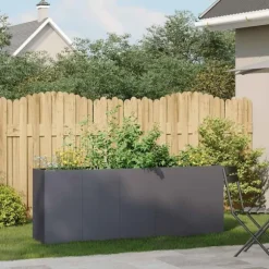 vidaXL plantekasse 200x40x80 cm koldvalset stål antracitgrå
