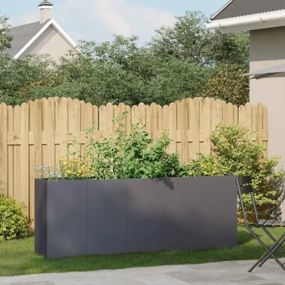 vidaXL plantekasse 200x40x80 cm koldvalset stål antracitgrå