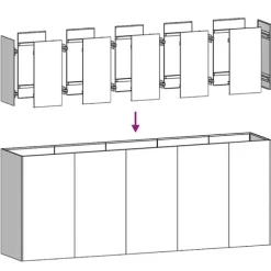 vidaXL plantekasse 200x40x80 cm koldvalset stål antracitgrå