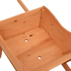 vidaXL plantekasse 128x45,5x43 cm trillebørsdesign massivt fyr