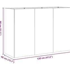 vidaXL plantekasse 120x40x80 cm rustfrit stål