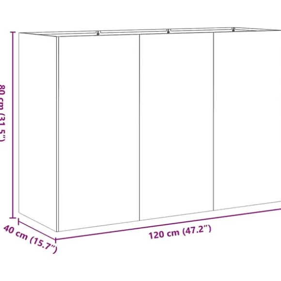 vidaXL plantekasse 120x40x80 cm rustfrit stål