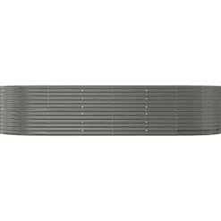 vidaXL plantekasse 291x140x68 cm pulverlakeret stål grå - Plantekrukker