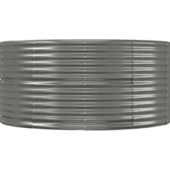 vidaXL plantekasse 291x140x68 cm pulverlakeret stål grå - Plantekrukker