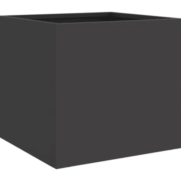 vidaXL plantekasser 2 stk. 32x30x29 cm koldvalset stål sort - Plantekrukker