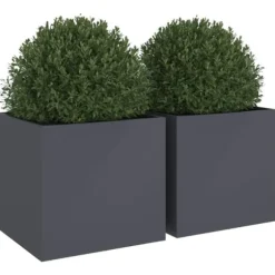 vidaXL plantekasser 2 stk. 49x47x46 cm koldvalset stål antracitgrå - Plantekrukker