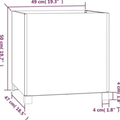 vidaXL plantekasser med ben 2 stk. 49x47x50 cm cortenstål rustfarvet - Plantekrukker