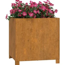 vidaXL plantekasser med ben 2 stk. 49x47x50 cm cortenstål rustfarvet - Plantekrukker
