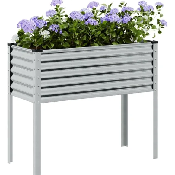 vidaXL plantekrukke 100x41x90 cm galvaniseret stål