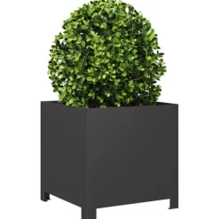 vidaXL plantekrukke 40x40x40 cm stål sort