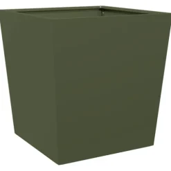 vidaXL plantekrukker 2 stk. 50x50x50 cm stål olivengrøn