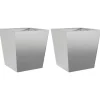 vidaXL plantekrukker 2 stk. 40x40x40 cm galvaniseret stål