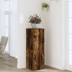 vidaXL plantestativ 33x33x100 cm konstrueret træ røget egetræsfarve