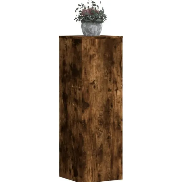 vidaXL plantestativ 33x33x100 cm konstrueret træ røget egetræsfarve