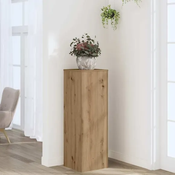 vidaXL plantestativ 33x33x100 cm konstrueret træ gammelt egetræslook