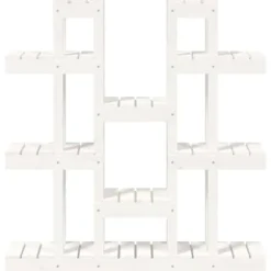 vidaXL plantestativ 104,5x25x109,5 cm massivt fyrretræ hvid - Planteborde