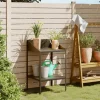 vidaXL plantestativ 56,5x54,5x100 cm galvaniseret stål antracitgrå - Planteborde