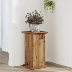vidaXL plantestativ 33x33x60 cm konstrueret træ gammelt trælook