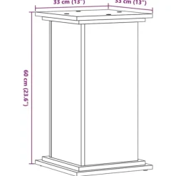 vidaXL plantestativ 33x33x60 cm konstrueret træ sort