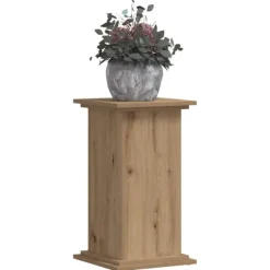 vidaXL plantestativ 33x33x60 cm konstrueret træ gammelt egetræslook