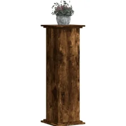 vidaXL plantestativ 33x33x100 cm konstrueret træ røget egetræsfarve