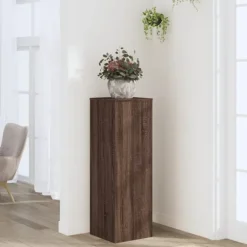vidaXL plantestativ 33x33x100 cm konstrueret træ brun egetræsfarve