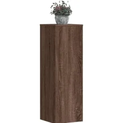 vidaXL plantestativ 33x33x100 cm konstrueret træ brun egetræsfarve