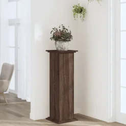 vidaXL plantestativ 33x33x100 cm konstrueret træ brun egetræsfarve