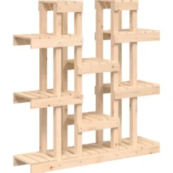 vidaXL plantestativ 104,5x25x109,5 cm massivt fyrretræ - Planteborde