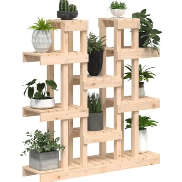 vidaXL plantestativ 104,5x25x109,5 cm massivt fyrretræ - Planteborde