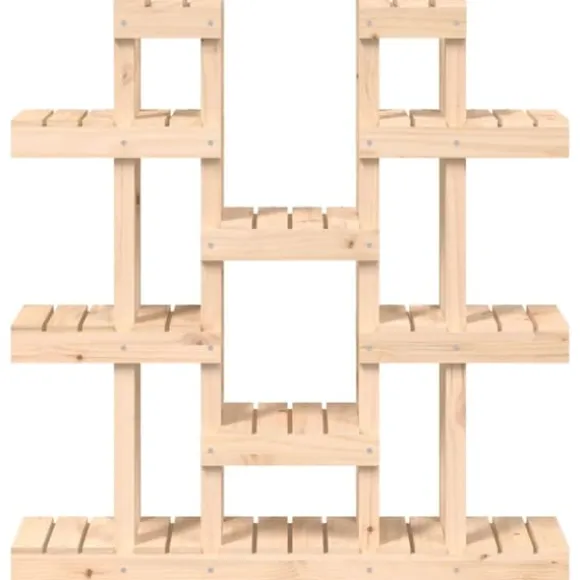 vidaXL plantestativ 104,5x25x109,5 cm massivt fyrretræ - Planteborde