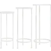 vidaXL plantestativer 3 dele vintagestil metal antik hvid - Planteborde