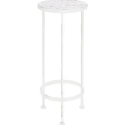 vidaXL plantestativer 3 dele vintagestil metal antik hvid - Planteborde