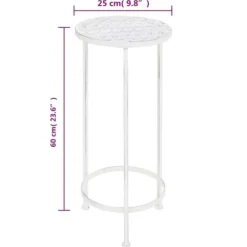 vidaXL plantestativer 3 dele vintagestil metal antik hvid - Planteborde