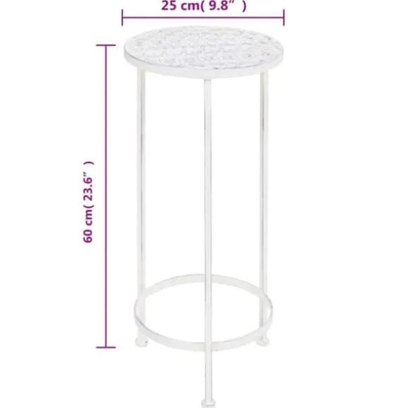 vidaXL plantestativer 3 dele vintagestil metal antik hvid - Planteborde
