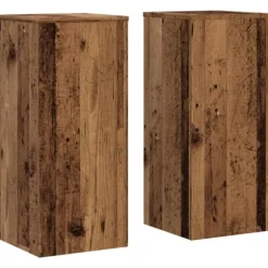 vidaXL plantestativer 2 stk. 30x30x70 cm konstrueret træ antikt træ