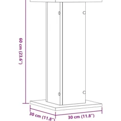 vidaXL plantestativer 2 stk. 30x30x60 cm konstrueret træ røget eg