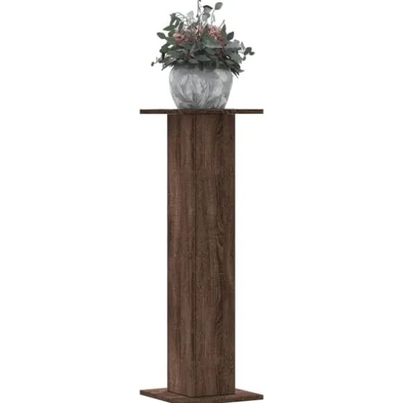 vidaXL plantestativer 2 stk. 30x30x95 cm konstrueret træ brunt eg