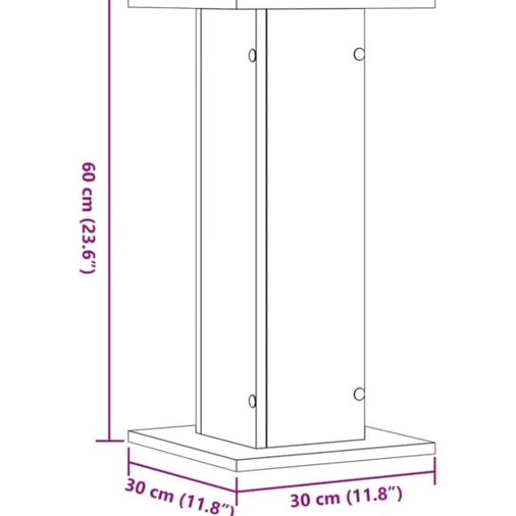 vidaXL plantestativer 2 stk. 30x30x60 cm konstrueret træ hvid