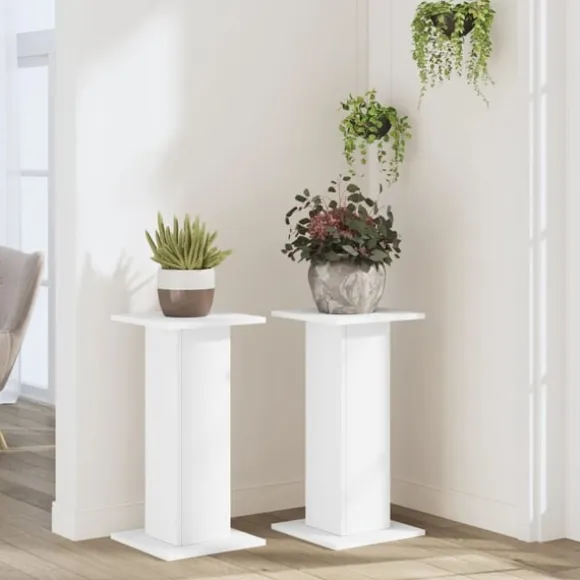 vidaXL plantestativer 2 stk. 30x30x60 cm konstrueret træ hvid
