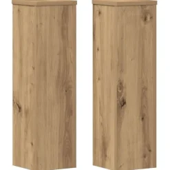 vidaXL plantestativer 2 stk. 17x17x60 cm konstrueret træ egetræsfarvet