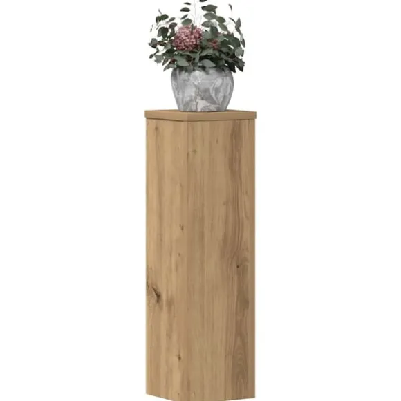 vidaXL plantestativer 2 stk. 17x17x60 cm konstrueret træ egetræsfarvet