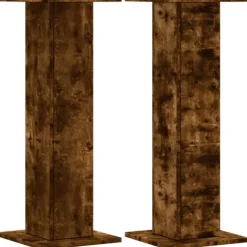 vidaXL plantestativer 2 stk. 30x30x80 cm konstrueret træ røget eg