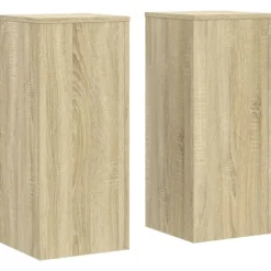 vidaXL plantestativer 2 stk. 30x30x70 cm konstrueret træ sonoma-eg