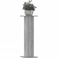 vidaXL plantestativer 2 stk. 30x30x95 cm konstrueret træ grå sonoma-eg
