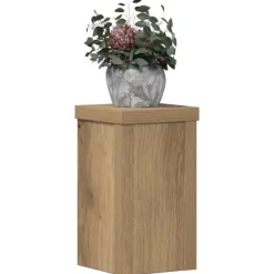 vidaXL plantestativer 2 stk. 10x10x18 cm konstrueret træ egetræsfarvet