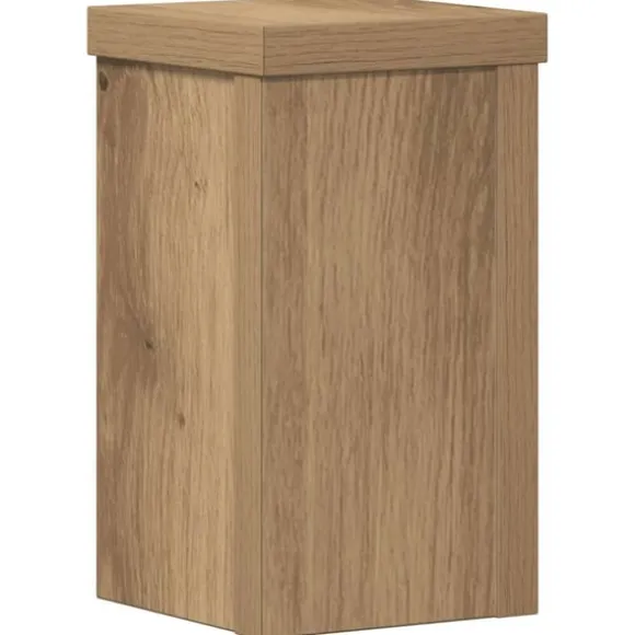 vidaXL plantestativer 2 stk. 10x10x18 cm konstrueret træ egetræsfarvet
