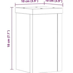 vidaXL plantestativer 2 stk. 10x10x18 cm konstrueret træ egetræsfarvet