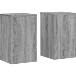 vidaXL plantestativer 2 stk. 30x30x50 cm konstrueret træ grå sonoma-eg